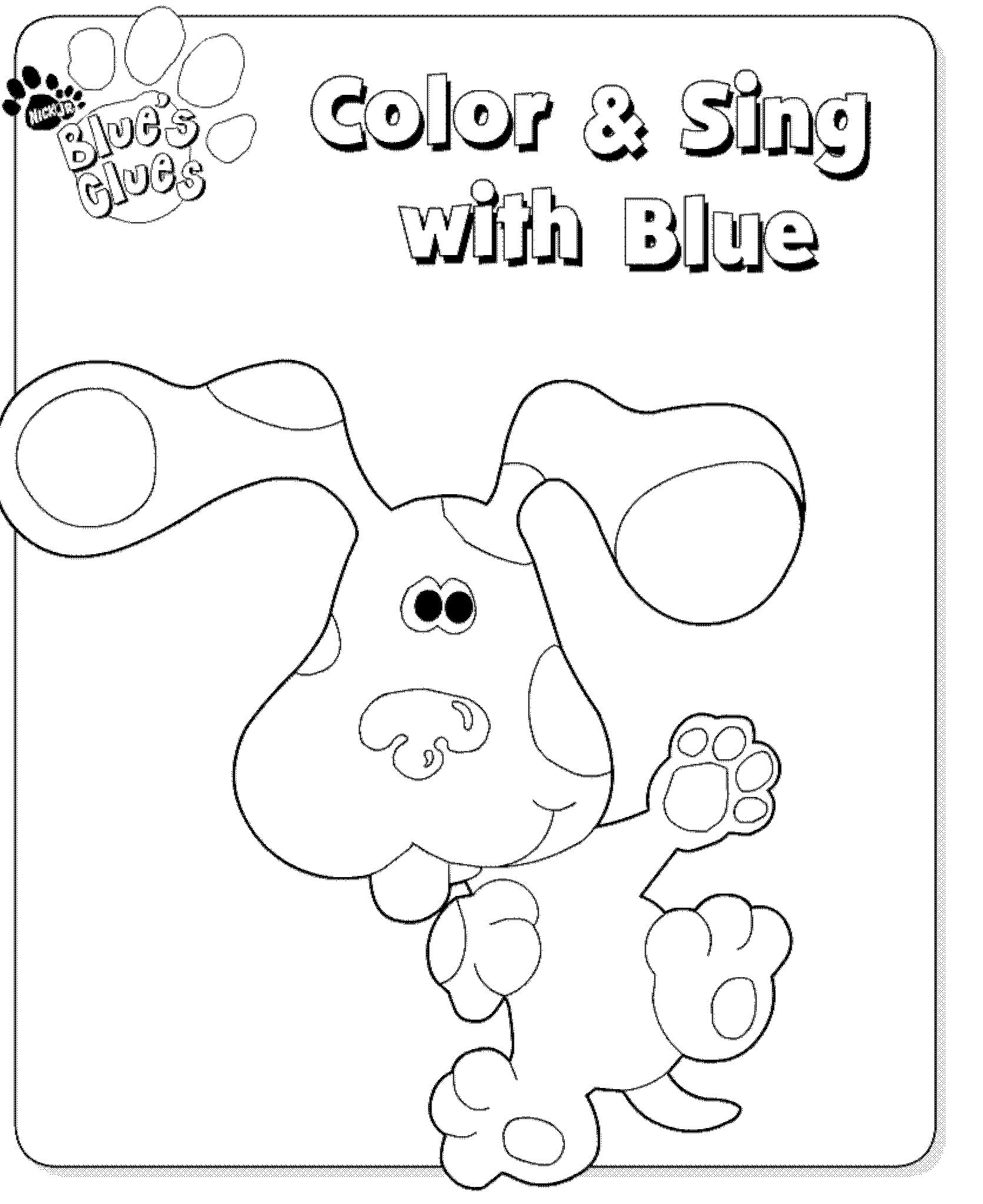 15 coloring pages of Blues Clues